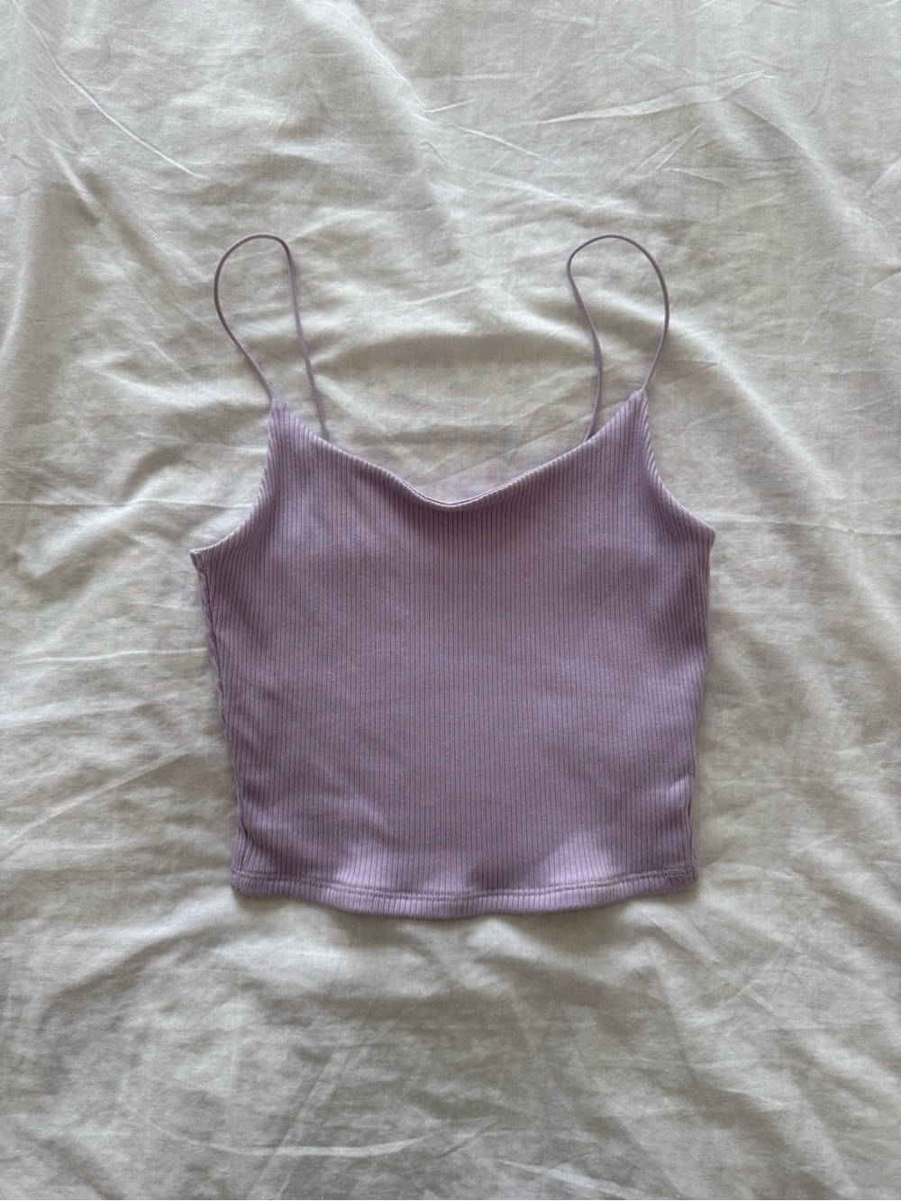 Garage Lilac Ribbed Spaghetti Strap Tank